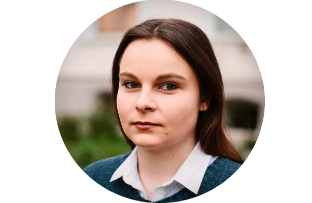 Circular photograph of Yana Savchuk, WTHA Journalist, Chernivitsi, Ukraine